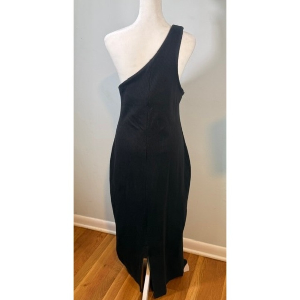 soldout.nyc The One And Only Dress Large Black Ribbed One Shoulder Maxi - Picture 3 of 7